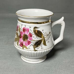 1890 Floral Porcelain CUP SHOW PIECE Bohemian Mug Rose Mug German